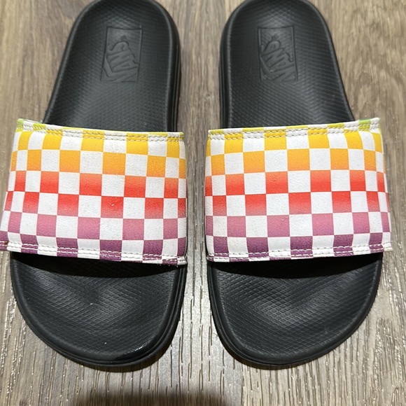 Vans Kids Checkerboard Slides Slippers - Picture 3 of 7